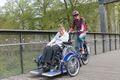 Transportrad für einen Rollstuhl (von privat gestellt).